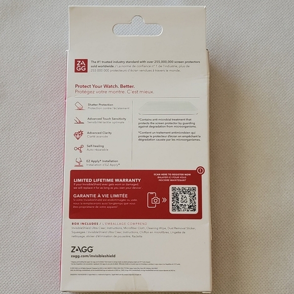 ZAGG Invisible Sheild Apple Watch Screen Protector 44mm - Clear - Picture 4 of 11
